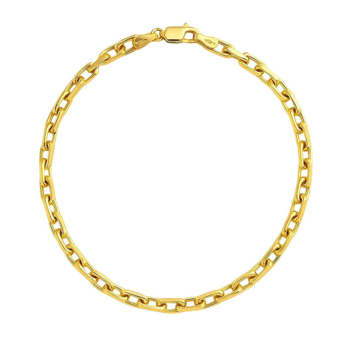14k Yellow Gold French Cable Chain Bracelet