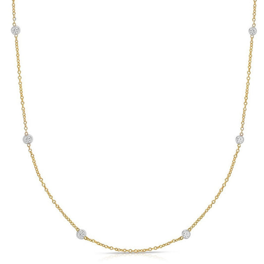 14K Yellow Gold Diamonds by the Yard Necklace