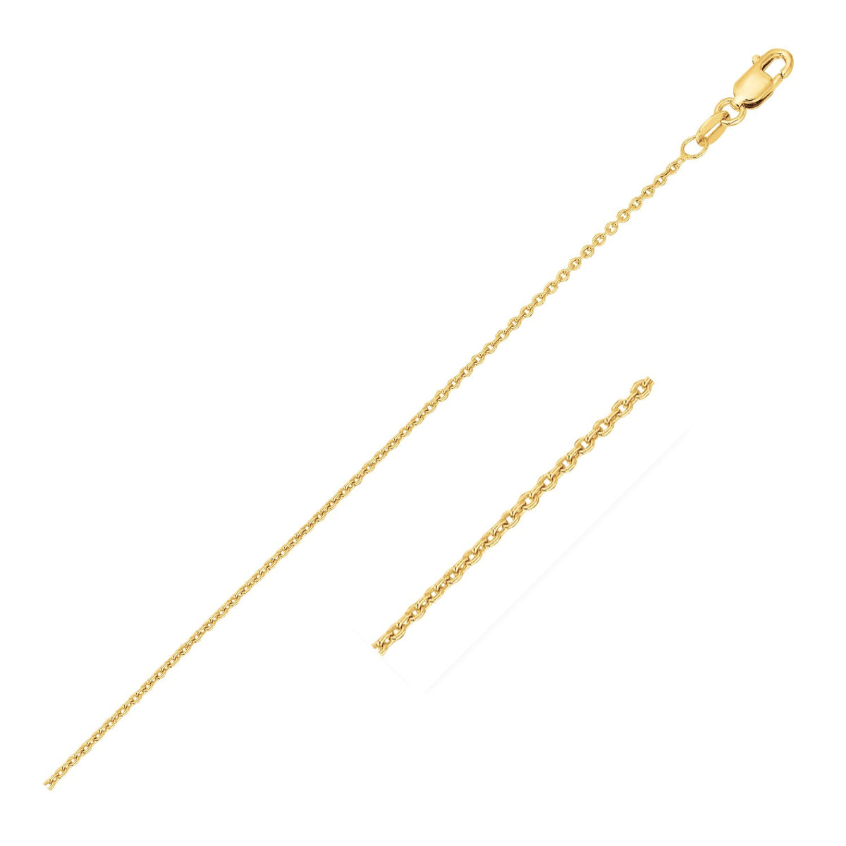 14k Yellow Gold Oval Cable Link Chain