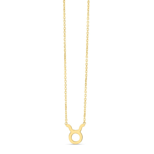 CELESTIALUXEJEWELLERS™ — Taurus Céleste Necklace — 14K Yellow Gold, 18 in — detail 1