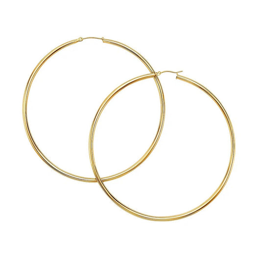 Grande Lumière Hoops — 14K Yellow Gold, 70 mm CELESTIALUXEJEWELLERS Earrings  CELESTIALUXEJEWELLERS