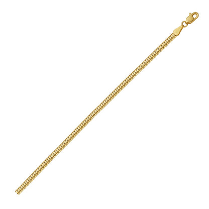 14K Yellow Gold Lite Oval Snake Chain