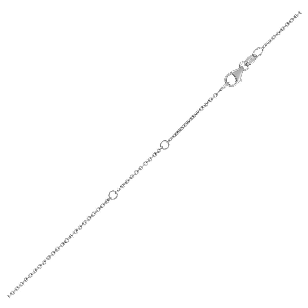 18K White Gold Double Extendable Cable Chain