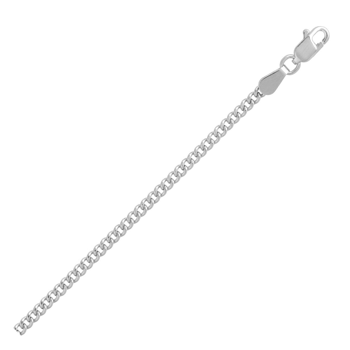 14k White Gold Light Gourmette Chain