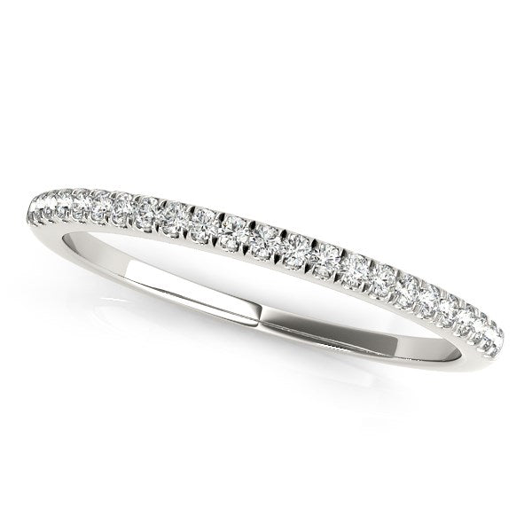 14k White Gold Diamond Pave Set Wedding Band (1/8 cttw) RCJ Rings  CELESTIA LUXE JEWELLERS