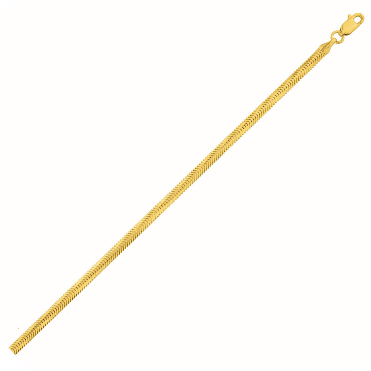 14K Yellow Gold Oval Snake Chain