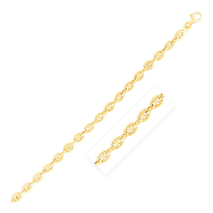 14k Yellow Gold High Polish Mariner Link Chain