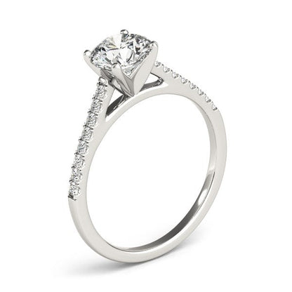 14k White Gold Pronged Round Diamond Engagement Ring (1 5/8 cttw) RCJ Rings  CELESTIA LUXE JEWELLERS