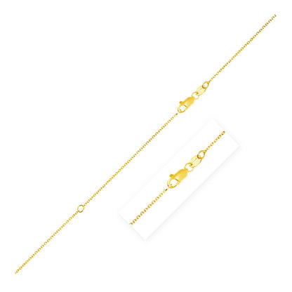 Extendable Cable Chain in 14k Yellow Gold