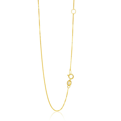 14k Yellow Gold Adjustable Box Chain