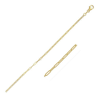 14K Yellow Gold Fine Paperclip Chain