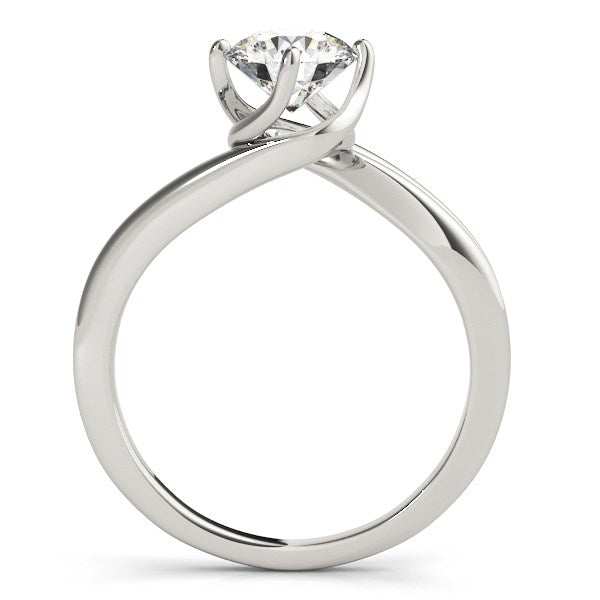 14k White Gold Bypass Style Solitaire Round Diamond Engagement Ring (1 cttw) RCJ Rings  CELESTIA LUXE JEWELLERS