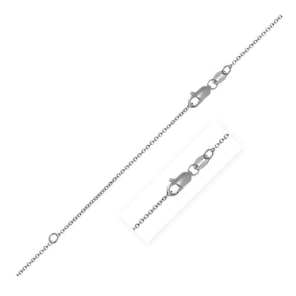 Extendable Cable Chain in 18k White Gold