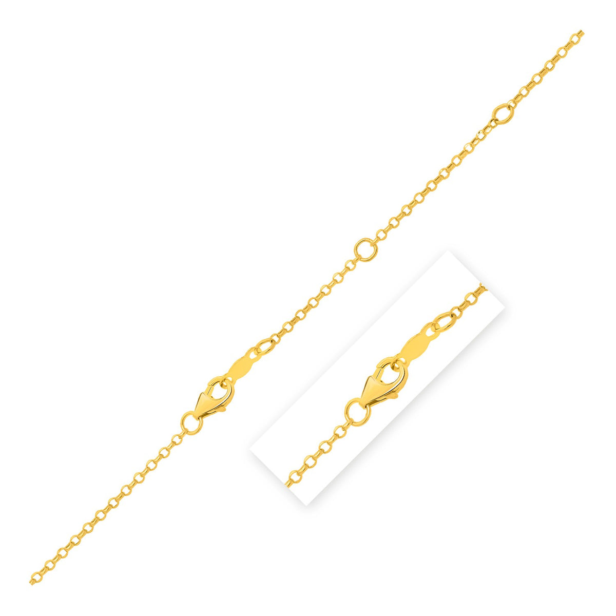 Double Extendable Cable Chain in 14k Yellow Gold