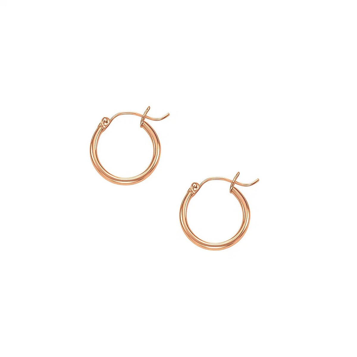 Classic Hoop Earrings in 14K Rose Gold