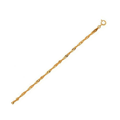 10k Yellow Gold Singapore Chain