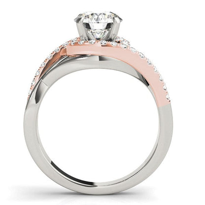 14k White And Rose Gold Bypass Diamond Engagement Ring (1 1/4 cttw) RCJ Rings  CELESTIA LUXE JEWELLERS