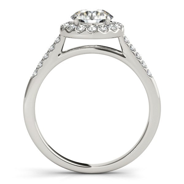 14k White Gold Halo Diamond Engagement Ring (1 3/8 cttw) RCJ Rings  CELESTIA LUXE JEWELLERS
