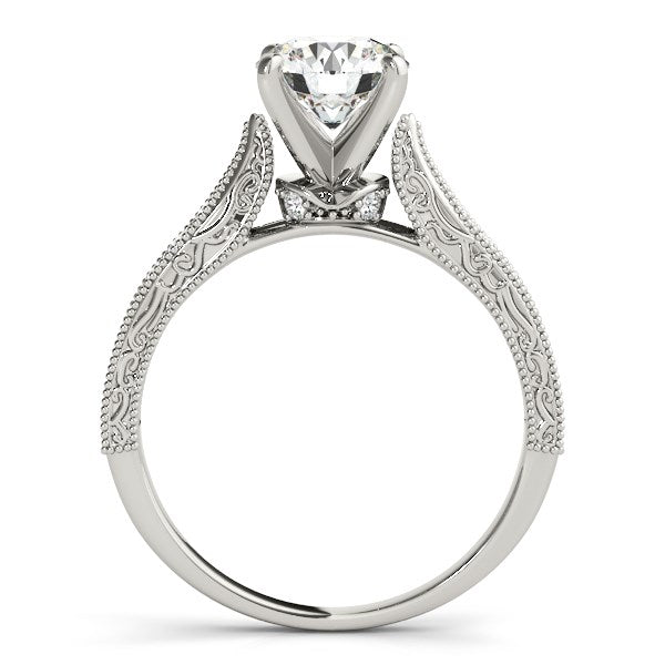 14k White Gold Antique Design Diamond Engagement Ring (1 5/8 cttw) RCJ Rings  CELESTIA LUXE JEWELLERS