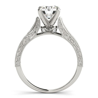 14k White Gold Antique Design Diamond Engagement Ring (1 5/8 cttw) RCJ Rings  CELESTIA LUXE JEWELLERS
