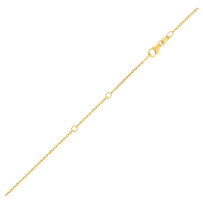 18K Yellow Gold Double Extendable Cable Chain