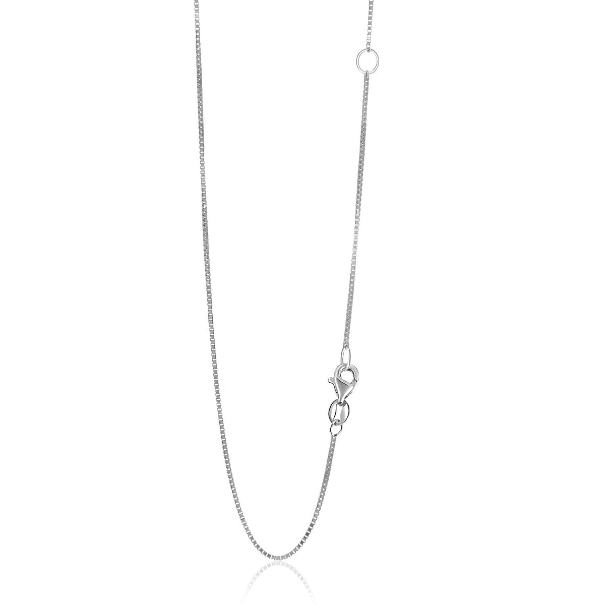 14k White Gold Adjustable Box Chain