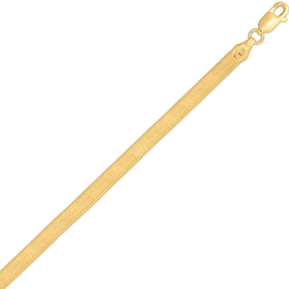 Sterling Silver Yellow Gold Plated Imperial Herringbone Chain