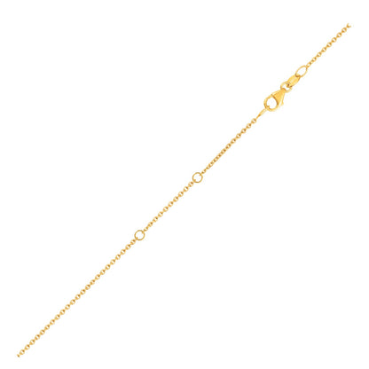 18K Yellow Gold Double Extendable Cable Chain