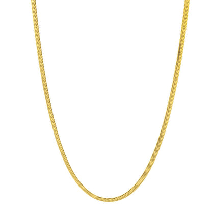 Sterling Silver Yellow Gold Plated Oval Snake Chain