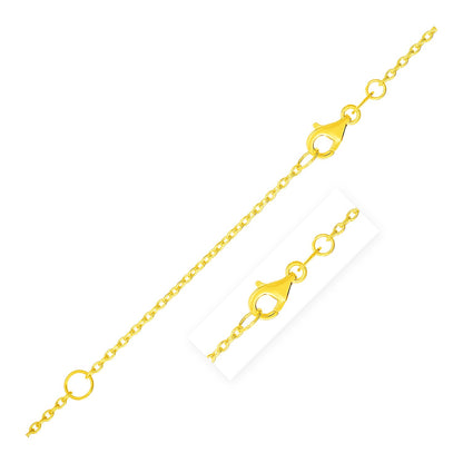 Extendable Cable Chain in 14k Yellow Gold