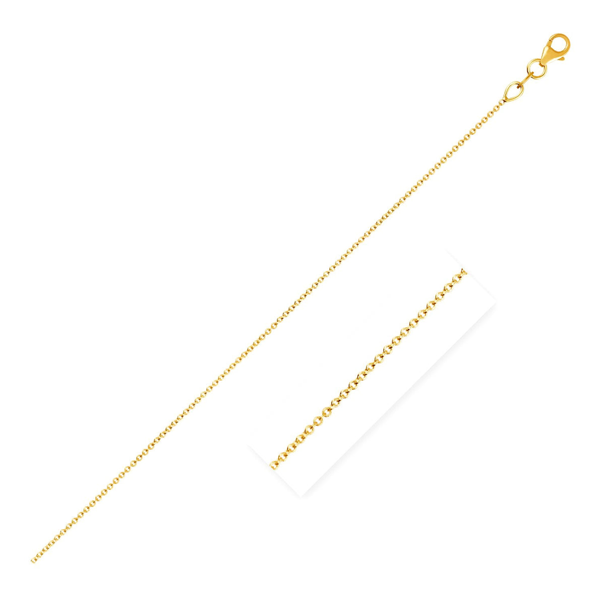 Double Extendable Cable Chain in 14k Yellow Gold