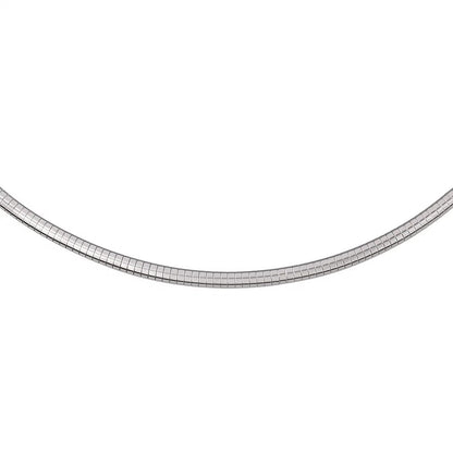 Sterling Silver Classic Omega Chain Necklace
