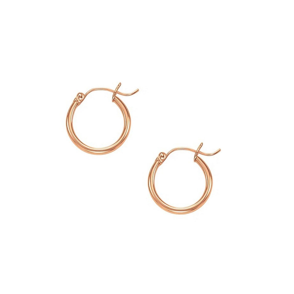 Classic Hoop Earrings in 14K Rose Gold