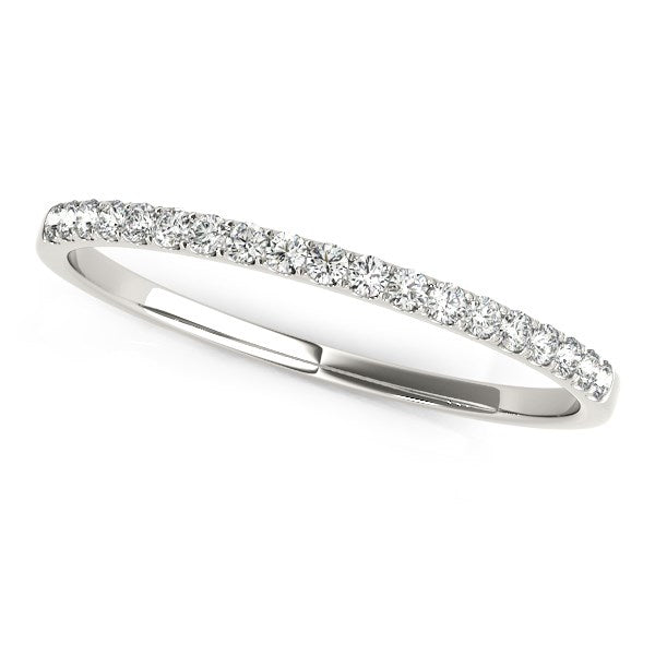 14k White Gold Pave Setting Diamond Wedding Ring (1/8 cttw) RCJ Rings  CELESTIA LUXE JEWELLERS