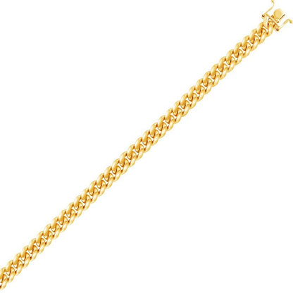 Sterling Silver Yellow Gold Plated Miami Cuban Chain