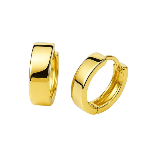 Clarté Snuggable Hoops — 14K Yellow Gold, 15 mm
