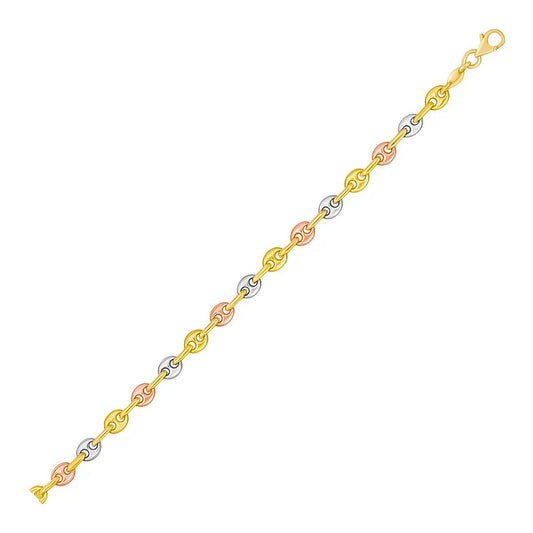 Trinité Mariner Bracelet — 14K Tri-Colour Gold, 4.90 mm — CELESTIALUXEJEWELLERS