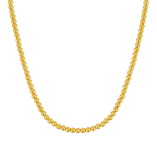 14k Yellow Gold Bead Chain Necklace