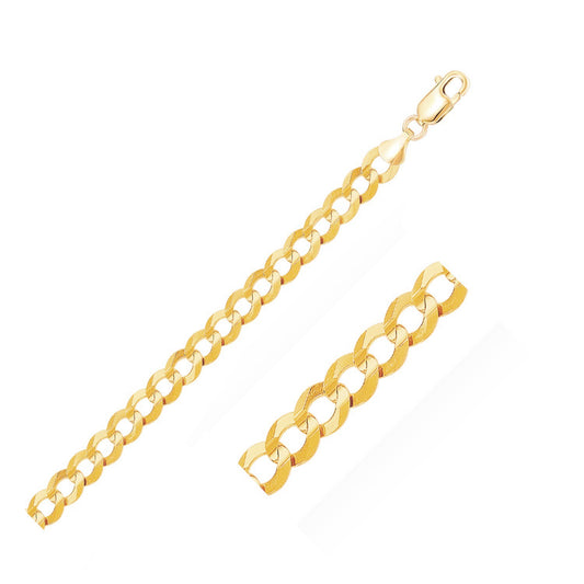 Curb Héritage Bracelet — 10K Yellow Gold, 4.7–8.2 mm