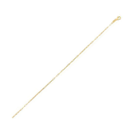 14K Yellow Gold Fine Paperclip Chain