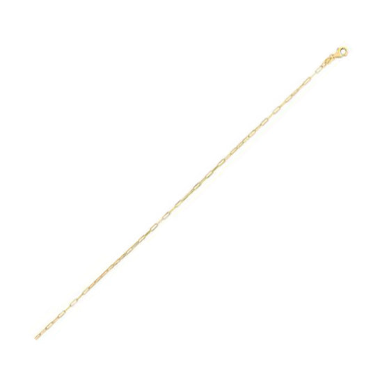14K Yellow Gold Fine Paperclip Chain