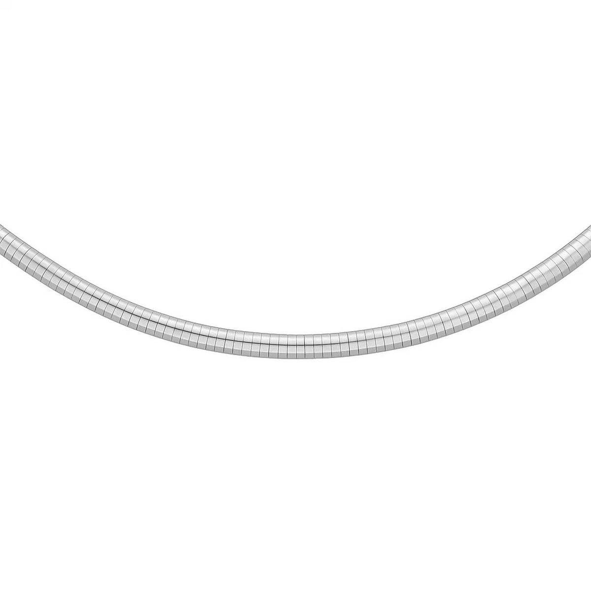 Sterling Silver Classic Omega Chain Necklace