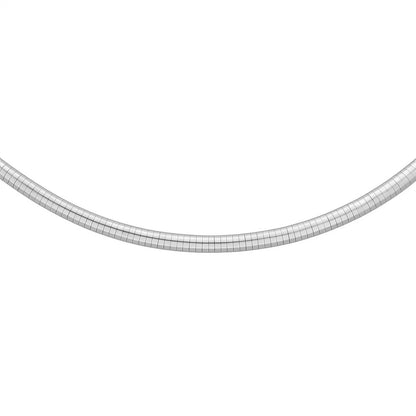 Sterling Silver Classic Omega Chain Necklace
