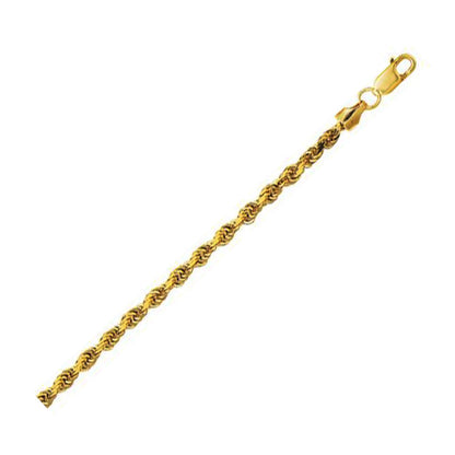 Lite Rope Chain Bracelet in 10k Yellow Gold