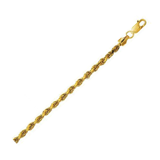 Lite Rope Chain Bracelet in 10k Yellow Gold
