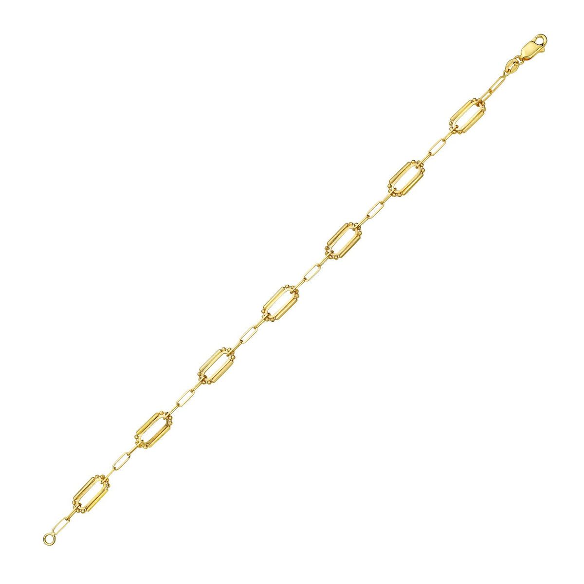 14K Yellow Gold Pallina Paperclip Link Bracelet