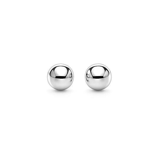 14k White Gold Spherical Stud Earrings — CELESTIA LUXE JEWELLERS