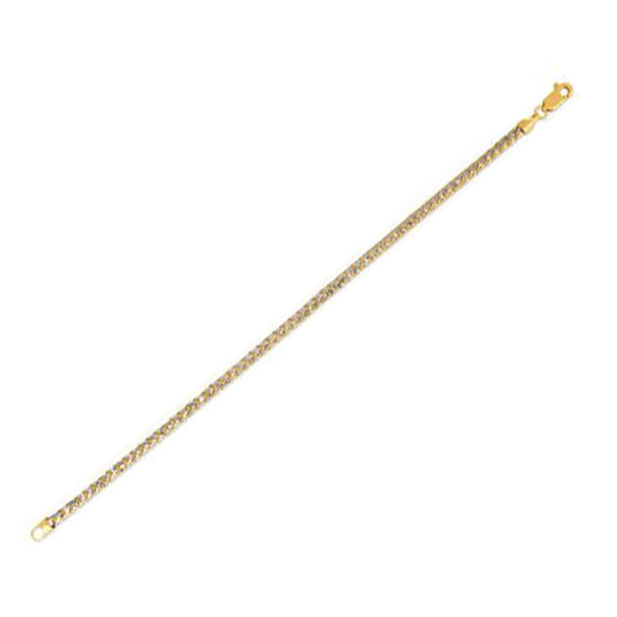 14k Yellow Gold Round Pave Franco Chain
