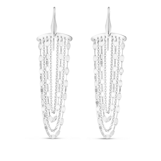 Cascade Chandelier Earrings — Rhodium-Plated Sterling Silver