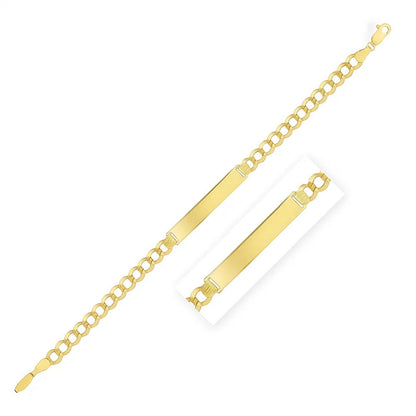 14k Yellow Gold Curb ID Bracelet